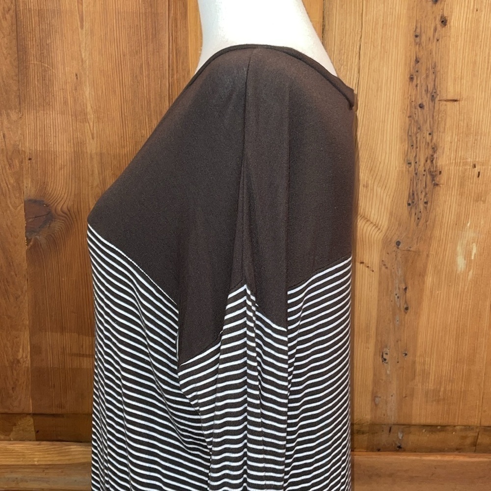 ZENANA OUTFITTERS TRENDY AUTUMNAL STRIPED TOP Sz. MD. - Picture 4 of 13